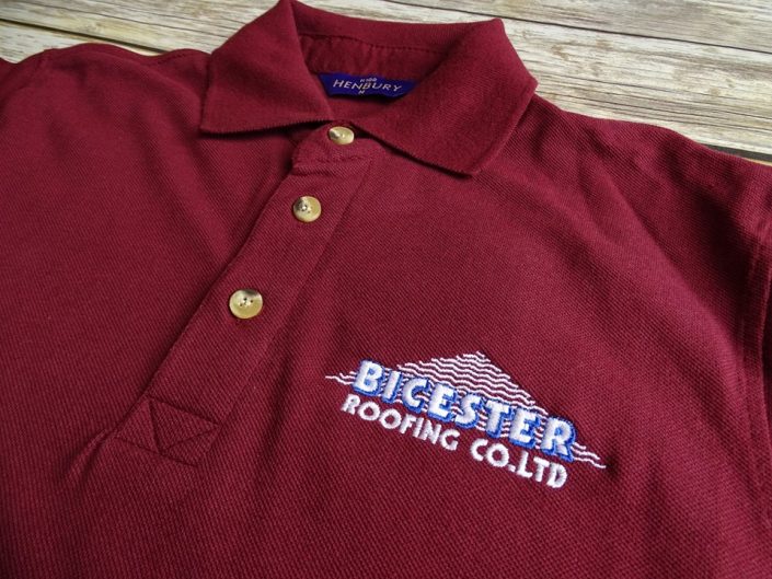 Bicester Roofing Burgundy Polo Shirt