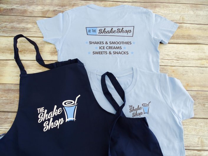 shakeshop T shirts and Aprons